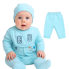 Unisex 5-Piece Baby Clothing Set – Soft Cotton Outfit with Cap, Bib & Pajamas