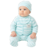 Baby 5-Piece Cotton Suit Set | Striped Outfit with Cap & Bib