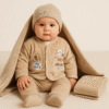 Unisex Baby Clothing Set with Blanket – 3-Piece Outfit